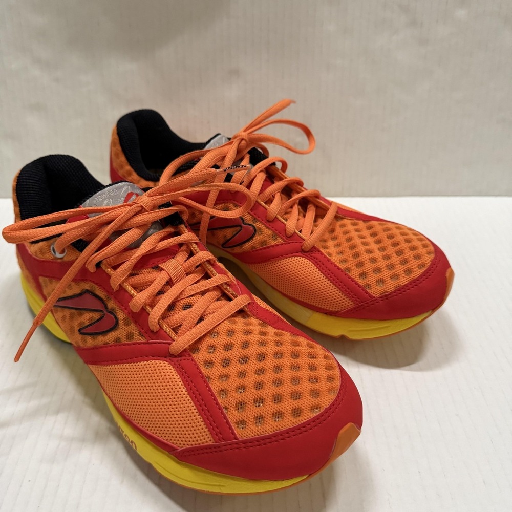 Newton Motion Shoes Mens 8.5 Orange Red Yellow Mesh Running Sneakers 000313